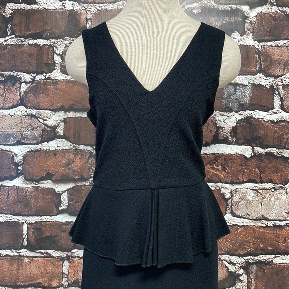 Ganni Anthropologie Dress Miss Marple Black Cocktail Party Peplum Size Medium - Picture 10 of 13
